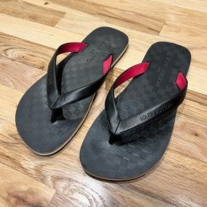 Louis Vuitton Mens Damier sandals
